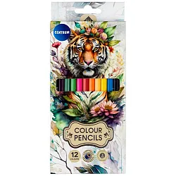 Карандаши цветные ТИГЕР 12цв арт.80481
