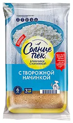 Блинчики СОЛНЦЕПЕК с творогом 420г