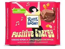 Шоколад РИТТЕР СПОРТ какао-мусс и хрустящая кукуруза 100г