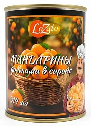 Мандарины ЛОЗАТО дольками в сиропе ж/б 314мл