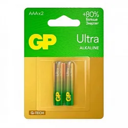 Батарейки алкалиновые ДЖИ-ПИ Ультра 24А ААА 2шт