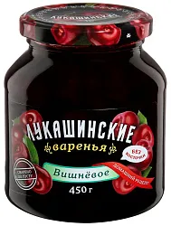 Варенье ЛУКАШИНСКИЕ вишневое без косточки ст/б 450г