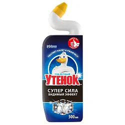 Чистящее средство ТУАЛЕТНЫЙ УТЕНОК Супер сила видимый эффект 500мл
