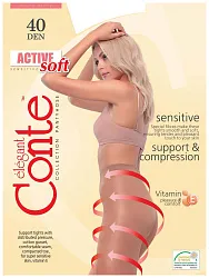 Колготки КОНТЕ СПА Актив Софт 40ден натурал 4