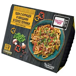 Удон БЫСТРО&ВКУСНО с курицей и овощами в соусе терияки 250г