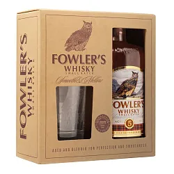 Виски ФОУЛЕРС зерновой 40% ПК 0.7л+стакан
