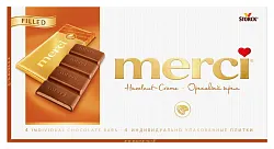 Шоколад МЕРСИ молочный орех крем 112г