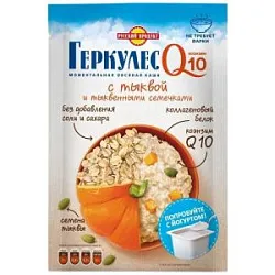 Каша овсяная РУССКИЙ ПРОДУКТ с тыквой и тыквенными семечками Q10 м/у 35г