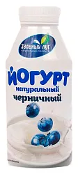 Йогурт ЗЕЛЕНЫЙ ЛУГ натуральный черничный бзмж 2.5% 340г