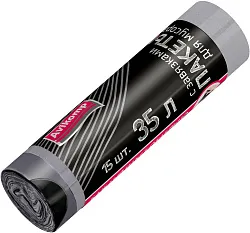 Мешки для мусора АВИКОМП Престиж Рубби Флекс графит 35л с завязками 15шт