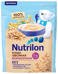 Каша НУТРИЛОН овсяная безмолочная м/у 180г