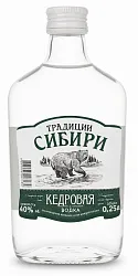 Водка ТРАДИЦИИ СИБИРИ Кедровая 40% ст/б 0.25л