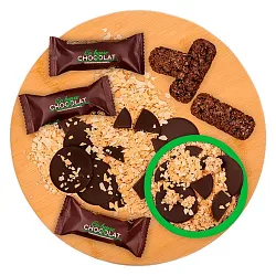 Конфеты ШОКОЛАТЬЕ мультизлаковые в темной глазури 150г