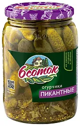 Огурчики ШЕСТЬ СОТОК с чесноком и хреном ст/б 720мл