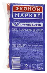 Крабовые палочки ЭКОНОМ МАРКЕТ с/м 100г