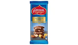 Шоколад РОССИЯ молочный миндаль вафля 82г