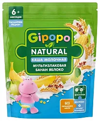 Каша ГИПОПО мультизлаковая банан яблоко м/у 200г