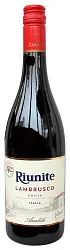 Игристое вино РИУНИТЕ Ламбруско Эмилия красное п/сл 8% ст/б 0.75л