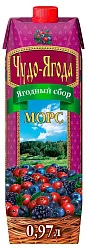 Морс ЧУДО-ЯГОДА Ягодный сбор клюква черника ежевика 0.97л