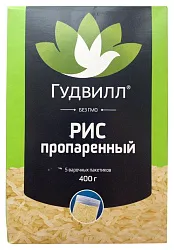 Рис ГУДВИЛЛ обработанный паром карт/уп 5*80г