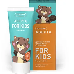 Зубная паста детская АСЕПТА Кидс гелевая от 4 до 8 лет 50мл