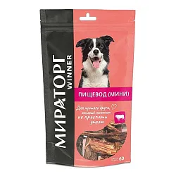 Лакомство для собак МИРАТОРГ Пищевод говяжий 60г
