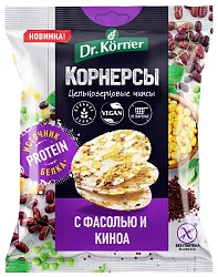 Чипсы ДР.КЕРНЕР цельнозерновые с фасолью и киноа 50г