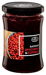 Варенье САВА брусничное с корицей ст/б 300г