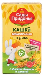 Каша САДЫ ПРИДОНЬЯ 4 злака яблоко банан малина т/пак 125г