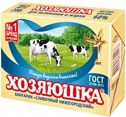 Маргарин ХОЗЯЮШКА Нижегородский сливочный 60% 200г