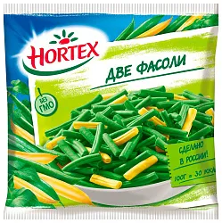 Фасоль ХОРТЕКС Две фасоли стручковая с/м 400г
