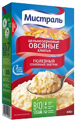 Хлопья МИСТРАЛЬ Овсяные карт/уп 400г