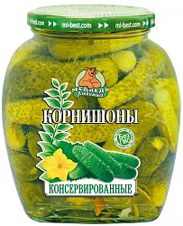 Огурцы МЕДВЕДЬ ЛЮБИМЫЙ корнишоны ст/б 500мл