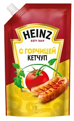 Кетчуп ХАЙНЦ горчица д/пак 320г