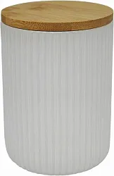 Банка НАТАМ Айсберг с бамбуковой крышкой керамика 850мл арт.KRSCC065