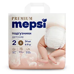 Подгузники МЕПСИ Премиум S 4-9кг 24шт