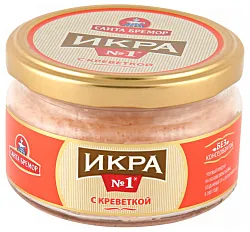Икра мойвы САНТА БРЕМОР Деликатесная с креветкой ст/б 180г