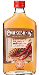 Настойка СМАКОВНИЦА Медовая с перчиком горькая 37% ст/б 0.25л