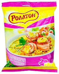 Лапша б/п РОЛЛТОН сыр-бекон 60г