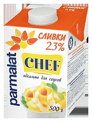 Сливки ПАРМАЛАТ ультрапастер бзмж 23% пюр/пак 500мл