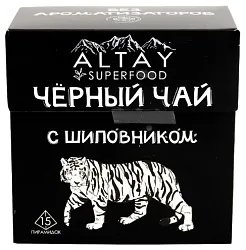 Чай АЛТАЙ СУПЕРФУД с шиповником черный 15пак пирамидки