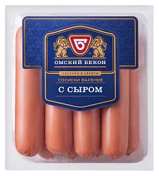 Сосиски ОМСКИЙ БЕКОН с сыром 380г