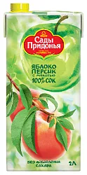 Сок САДЫ ПРИДОНЬЯ яблоко персик 2л
