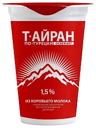 Кисломолочный напиток СЛАВЯНА Тайран по-турецки с солью бзмж 1.5% 220г