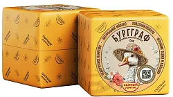 Сыр СЫТНЫЙ ЛОМТИК Бургграф с ароматом топленого молока бзмж 45%