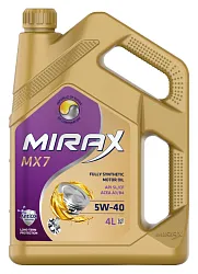 Масло моторное МИРАКС MX7 SAE 5W-40 API SL/CF синтетика 4л