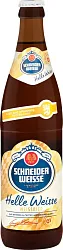 Пиво ШНАЙДЕР ВАЙСС Хелле Вайсс светлое нефильтрованное непастер 5.2% ст/б 0.5л