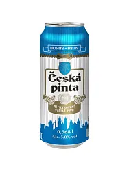 Пиво ЧЕШСКА Пинта светлое нефильтрованное 5% ж/б 0.568л