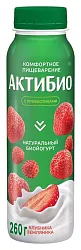 Биойогурт АКТИБИО клубника земляника бзмж 1.5% 260г