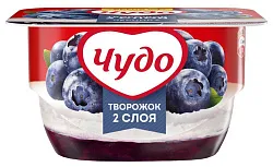 Десерт творожный ЧУДО черника бзмж 4.2% 100г